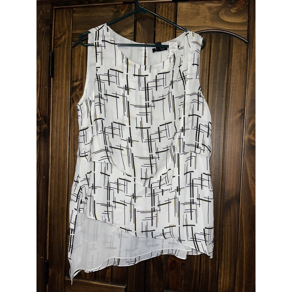 NEW White House Black Market Woman's Crossroads Asymmetric Tunic Tank  XL
